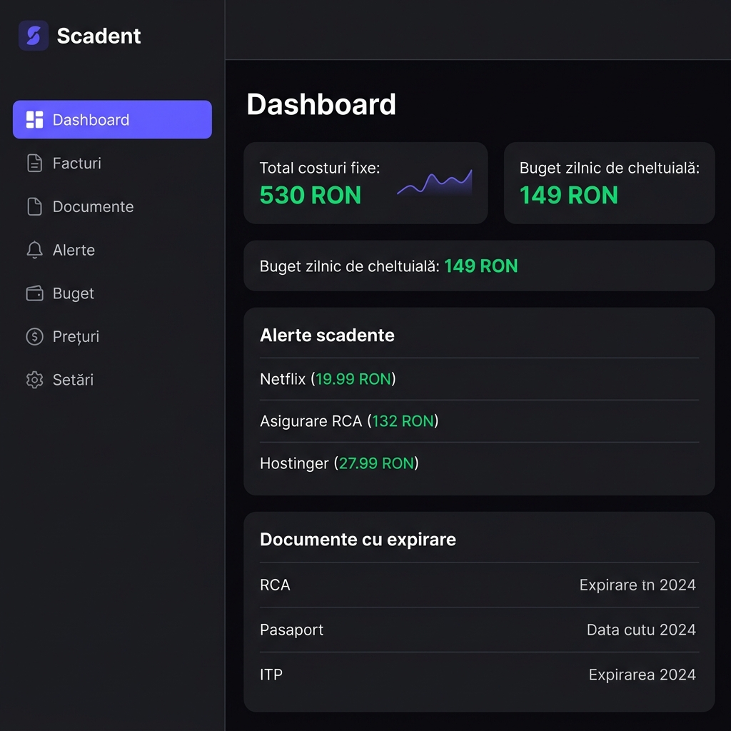 Scadent Dashboard Preview